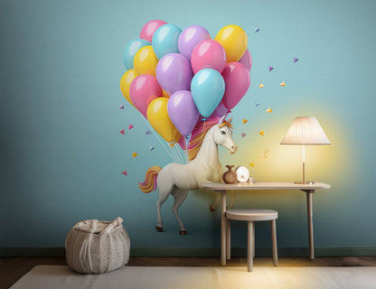 Captivating Wall Decor with Rainbow Unicorn Art Ideal for Nursery or Playroom