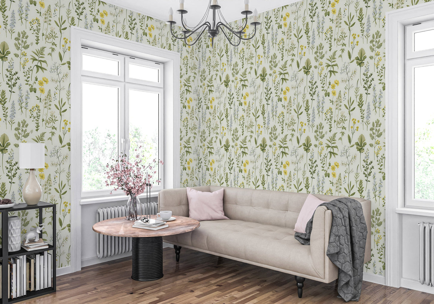 Easy-to-Apply Botanical Wall Decal for Effortless Room Enhancement