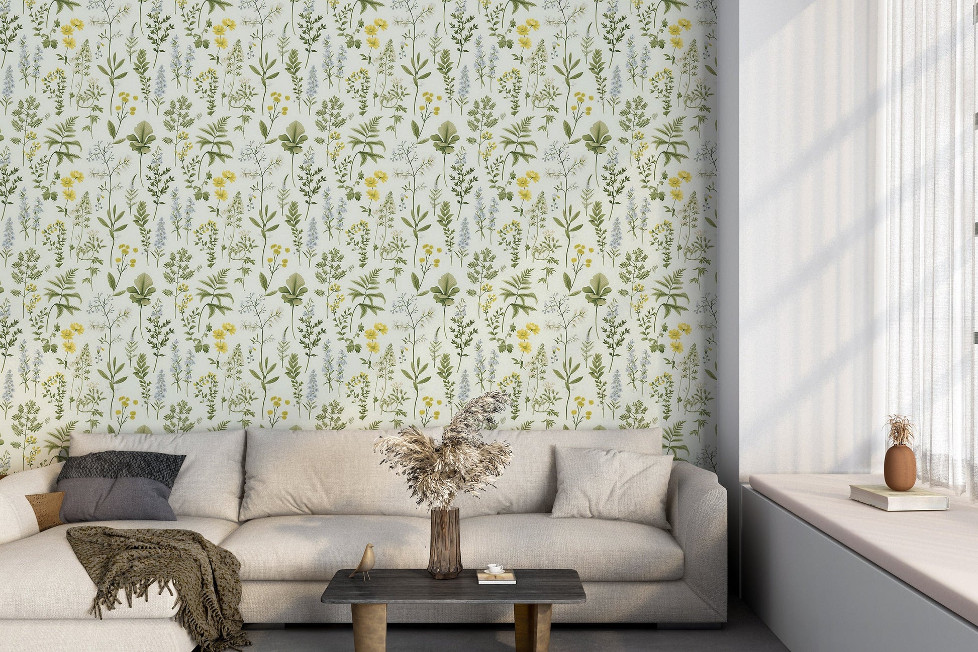 Renter-Friendly Floral Wall Art with Self-Adhesive Feature