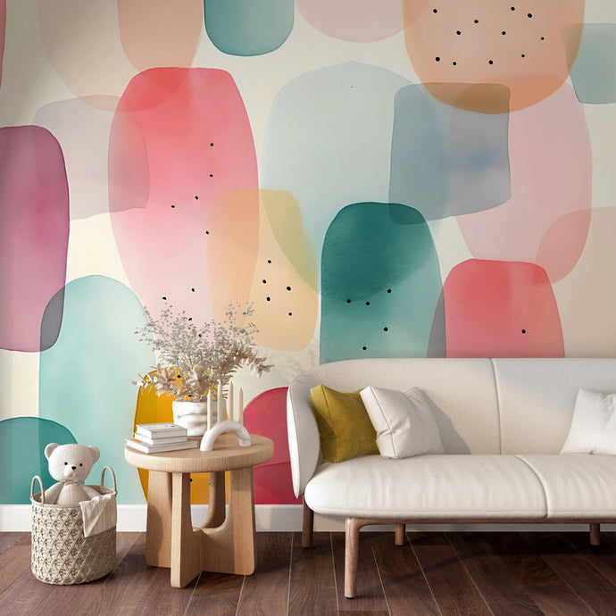 Vibrant Peel and Stick Abstract Wall Decor