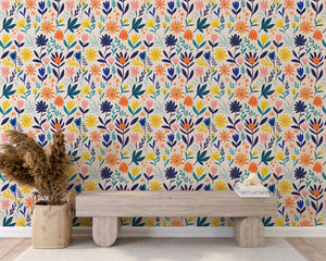 Renter-Friendly Dynamic Floral Wall Art