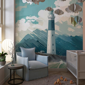 Peel and Stick Ocean Lighthouse Wall Decor for Bedroom