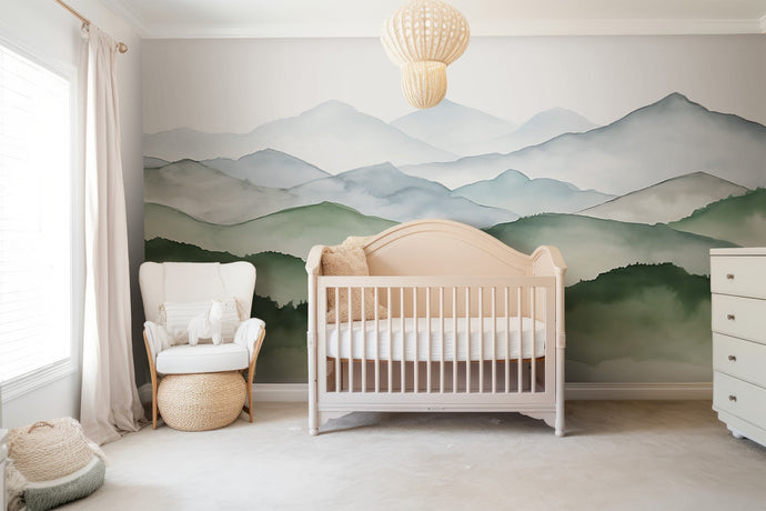 Removable Mountain Mural Peel and Stick