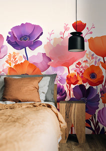Lively Floral Self Adhesive Wallpaper