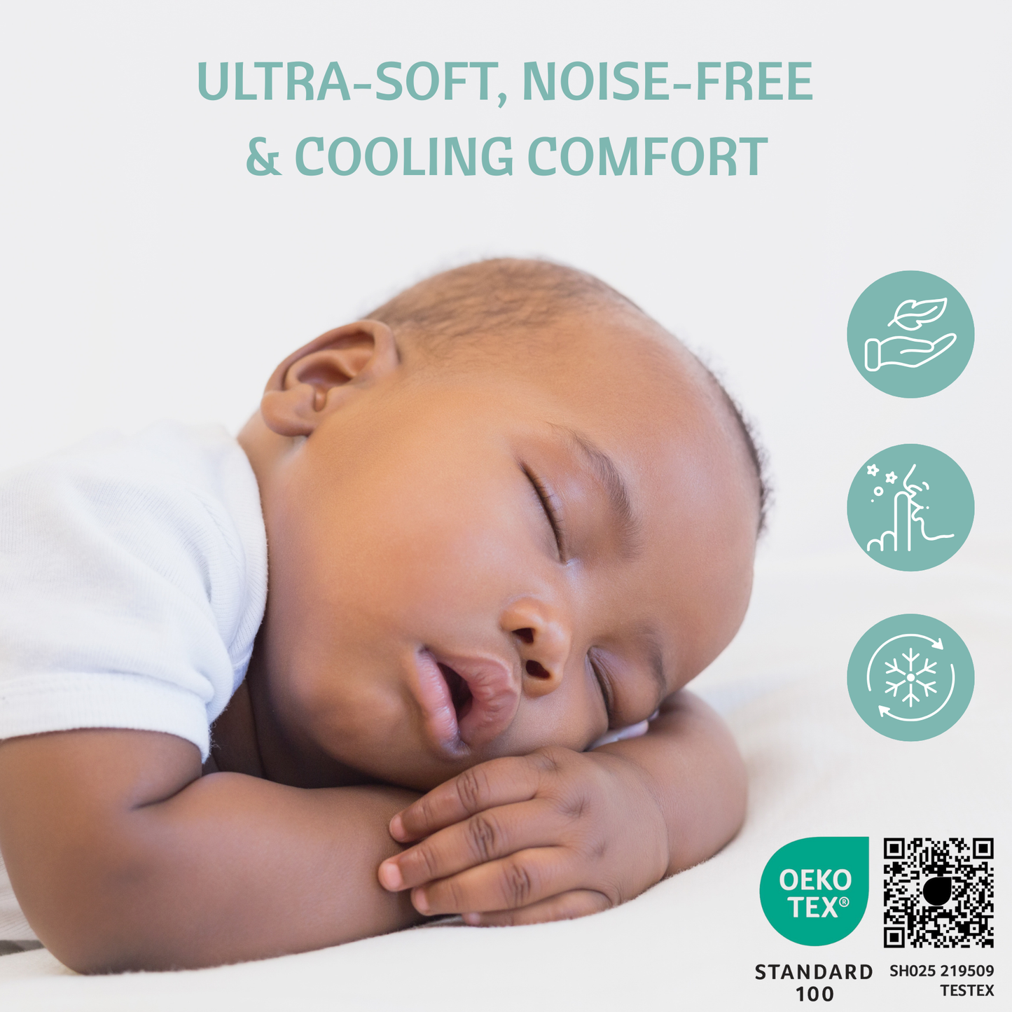 Jacquard Bamboo Crib Mattress Protector 52x28 in (REPACKAGED)