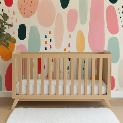Playful Shapes Colorful Mural