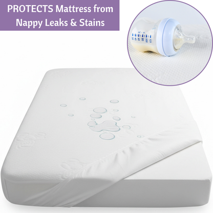 Bamboo Jacquard Cot Bed Mattress Protector 70x140cm