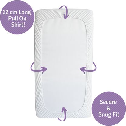Bamboo Jacquard Cot Bed Mattress Protector 70x140cm