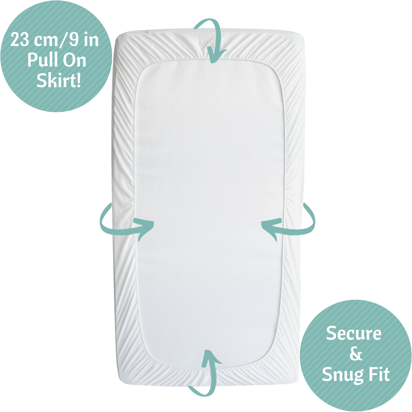 Jacquard Bamboo Crib Mattress Protector 52x28 in (REPACKAGED)