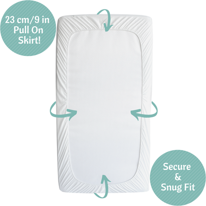 Jacquard Bamboo Crib Mattress Protector 52x28 in (REPACKAGED)