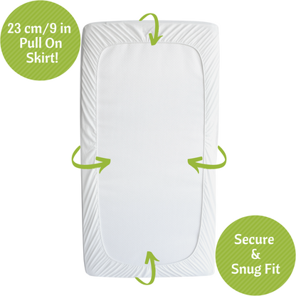 Jacquard Bamboo Crib Mattress Protector 52x28 in