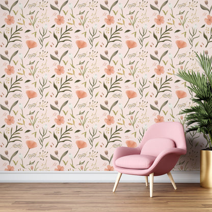 Watercolor Botanical Wallpaper