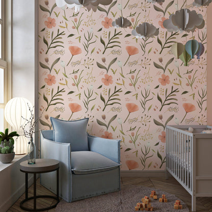 Watercolor Botanical Wallpaper