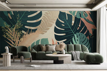 Laden Sie das Bild in den Galerie-Viewer, Tropical Monstera Leaf Mural
