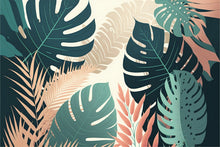 Laden Sie das Bild in den Galerie-Viewer, Tropical Monstera Leaf Mural
