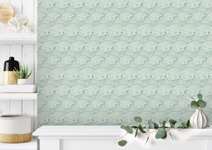 Ocean Waves Pattern Wallpaper