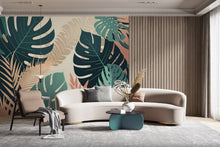 Laden Sie das Bild in den Galerie-Viewer, Tropical Monstera Leaf Mural
