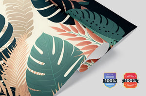 Tropical Monstera Leaf Mural