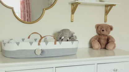 Cotton Rope Baby Changing Basket Set