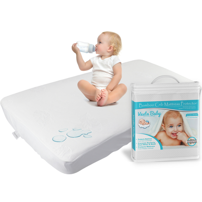 Jacquard Bamboo Crib Mattress Protector 52x28 in (REPACKAGED)