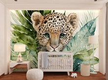 Cargar imagen en el visor de la galería, Mural Leopardo Bebé en Acuarela
