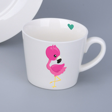 Carica l&#39;immagine nel visualizzatore di Gallery, 3 Piece Kids Ceramic Dinnerware Set - Flamingo
