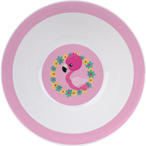 3 Piece Kids Ceramic Dinnerware Set - Flamingo