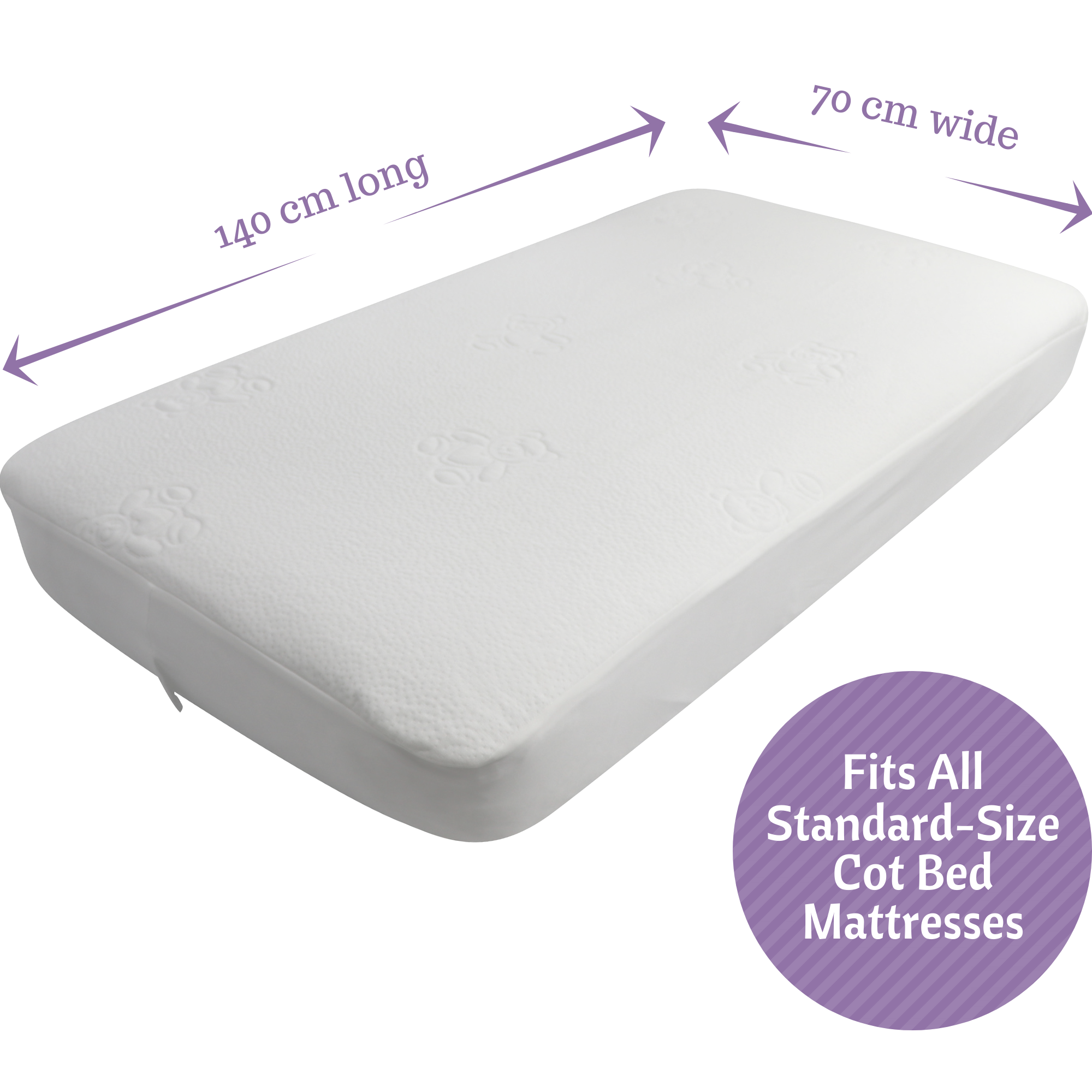 Standard cot bed shop mattress size